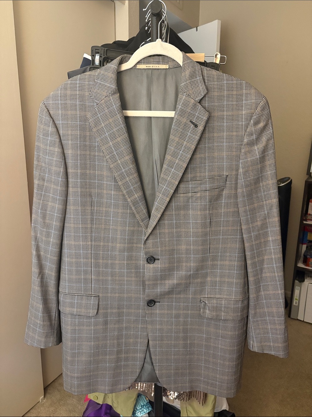Burberry London - Men's Gray Glen Plaid Sport Coat - Tailored Two-Button Blazer